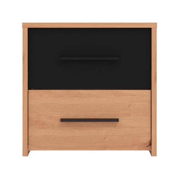 ΚΟΜΟΔΙΝΟ VARADERO NO2F ARTISAN OAK-ΜΑΥΡΟ 42x33x42εκ