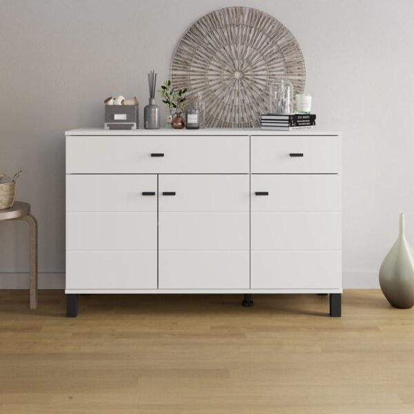 ΚΟΜΟΤΑ-ΜΠΟΥΦΕΣ ALMOND 115 3K2F3V ΛΕΥΚΟ ΧΡΩΜΑ 116x35x78εκ
