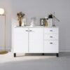 ΚΟΜΟΤΑ-ΜΠΟΥΦΕΣ ALMOND 115 3K3F2V ΛΕΥΚΟ ΧΡΩΜΑ 116x35x78εκ