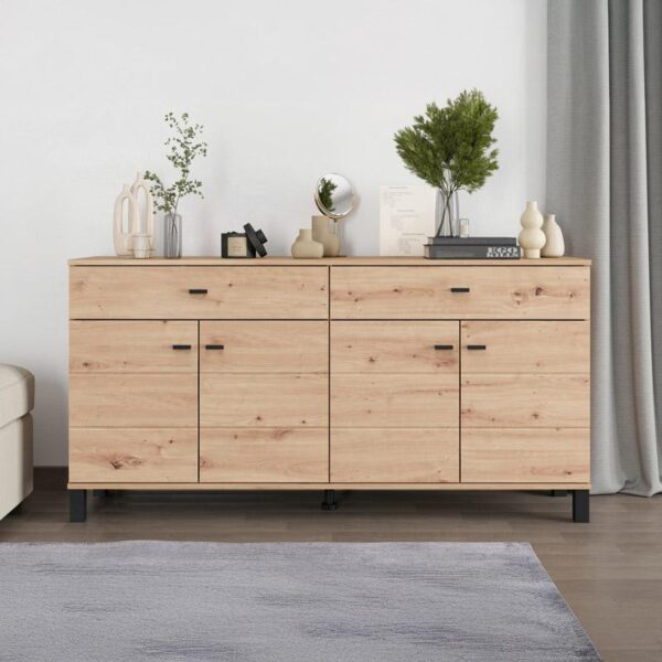 ΚΟΜΟΤΑ-ΜΠΟΥΦΕΣ ALMOND 154 4K2F4V ARTISAN OAK ΧΡΩΜΑ 154x35x78εκ