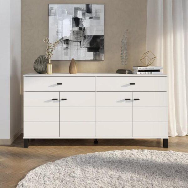 ΚΟΜΟΤΑ-ΜΠΟΥΦΕΣ ALMOND 154 4K2F4V ΛΕΥΚΟ ΧΡΩΜΑ 154x35x78εκ