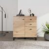 ΚΟΜΟΤΑ-ΜΠΟΥΦΕΣ ALMOND 77 2K3F1V ARTISAN OAK ΧΡΩΜΑ 77x35x78εκ