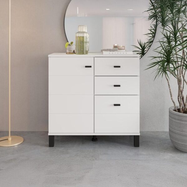 ΚΟΜΟΤΑ-ΜΠΟΥΦΕΣ ALMOND 77 2K3F1V ΛΕΥΚΟ ΧΡΩΜΑ 77x35x78εκ