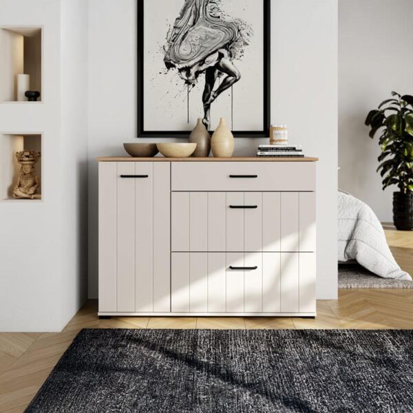 ΚΟΜΟΤΑ-ΣΥΡΤΑΡΙΕΡΑ LAMBETH 117 2K3F1V CASHMERE-ARTISAN OAK ΧΡΩΜΑ 118x41x86εκ