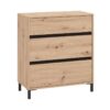 ΚΟΜΟΤΑ-ΣΥΡΤΑΡΙΕΡΑ MARRON 80 3F ARTISAN OAK/ΜΑΥΡΟ ΜΑΤΤ ΧΡΩΜΑ 80x40x90εκ