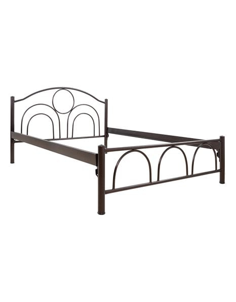 ΜΕΤΑΛΛΙΚΟ ΔΙΠΛΟ ΚΡΕΒΑΤΙ ΚΥΚΛΟΣ 160x200x90Yεκ. HM766 ΣΦΥΡHΛΑΤΟ ΚΑΦΕ