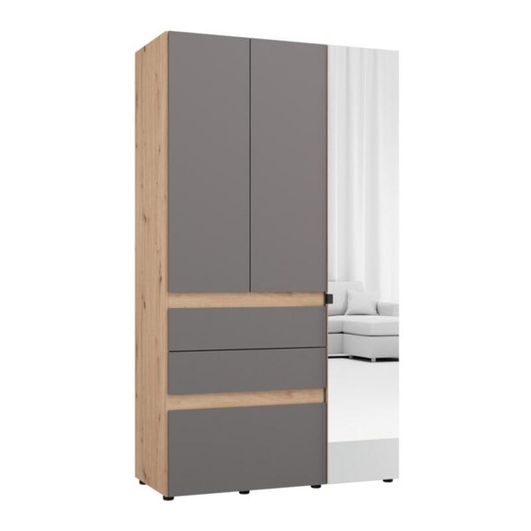 ΝΤΟΥΛΑΠΑ ARDERIN 3K3F1O h207 ARTISAN OAK-ΓΚΡΙ ΓΡΑΦΙΤΗΣ 117x52x208εκ