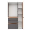 ΝΤΟΥΛΑΠΑ ARDERIN 3K3F1O h207 ARTISAN OAK-ΓΚΡΙ ΓΡΑΦΙΤΗΣ 117x52x208εκ