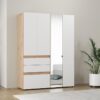 ΝΤΟΥΛΑΠΑ ARDERIN 4K3F1O h207 ARTISAN OAK-ΛΕΥΚΟ 155x52x208εκ
