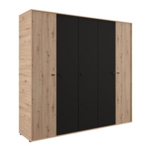 ΝΤΟΥΛΑΠΑ AVIGNON 5K h211 ARTISAN OAK-ΜΑΥΡΟ ΧΡΩΜΑ 228x55x211εκ