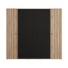 ΝΤΟΥΛΑΠΑ AVIGNON 5K h211 ARTISAN OAK-ΜΑΥΡΟ ΧΡΩΜΑ 228x55x211εκ