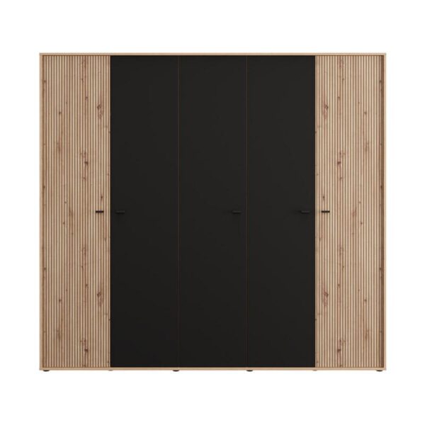 ΝΤΟΥΛΑΠΑ AVIGNON 5K h211 ARTISAN OAK-ΜΑΥΡΟ ΧΡΩΜΑ 228x55x211εκ