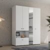 ΝΤΟΥΛΑΠΑ CAMPSIE 4K1F1O h207 ΛΕΥΚΟ ΧΡΩΜΑ 155x52x208εκ