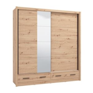 ΝΤΟΥΛΑΠΑ ΜΕ ΚΑΘΡΕΦΤΗ ALBI PLUS 205 2F OG ARTISAN OAK ΧΡΩΜΑ 205x60x216εκ