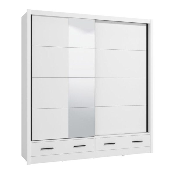 ΝΤΟΥΛΑΠΑ ΜΕ ΚΑΘΡΕΦΤΗ ALBI PLUS 205 2F OG ΛΕΥΚΟ ΧΡΩΜΑ 205x60x216εκ