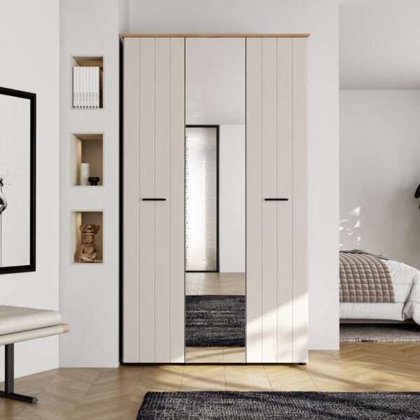 ΝΤΟΥΛΑΠΑ ΜΕ ΚΑΘΡΕΦΤΗ LAMBETH 3K1O h207 CASHMERE-ARTISAN OAK ΧΡΩΜΑ 120x54x208εκ