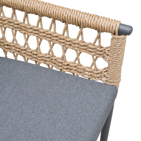 ΠΟΛΥΘΡΟΝΑ BOXER HM6556.01 ΑΛΟΥΜΙΝΙΟ & ΜΑΞΙΛΑΡΙΑ ΓΚΡΙ-TWIST WICKER 61x59x78,5Yεκ