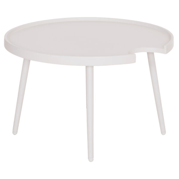 ΤΡΑΠΕΖΙ ΜΕΣΗΣ ΣΤΡΟΓΓΥΛΟ ΕΞ.ΧΩΡΟΥ TEROC HM6434.02 ΑΛΟΥΜΙΝΙΟ ΛΕΥΚΟ Φ70x44Υεκ