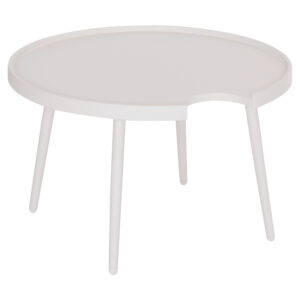 ΤΡΑΠΕΖΙ ΜΕΣΗΣ ΣΤΡΟΓΓΥΛΟ ΕΞ.ΧΩΡΟΥ TEROC HM6434.02 ΑΛΟΥΜΙΝΙΟ ΛΕΥΚΟ Φ70x44Υεκ