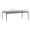 ΤΡΑΠΕΖΙ ΤΡΑΠΕΖΑΡΙΑΣ STAD HM6557.01 ΓΚΡΙ ΑΛΟΥΜΙΝΙΟ & SINTERED STONE TOP 180x90x75Υεκ