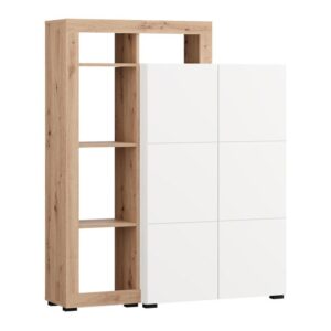 ΒΙΤΡΙΝΑ ARGYLL 2K2V OP 138 ΛΕΥΚΟ ΜΕ ARTISAN OAK ΧΡΩΜΑ 116x35x138εκ