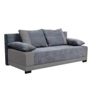ΚΑΝΑΠΕΣ ΚΡΕΒΑΤΙ QUATRO ΣΚΟΥΡΟ ΓΚΡΙ 200x88x77εκ