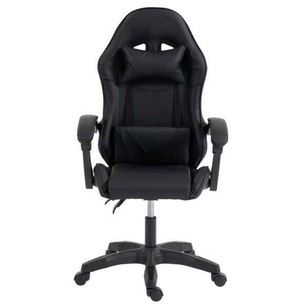 ΚΑΡΕΚΛΑ GAMING STRATUS HM1231.01 ΜΑΥΡΟ PVC--ΜΕ ΜΑΞIΛΑΡΑΚΙΑ ΜΕΣΗΣ/ΚΕΦΑΛΗΣ 62x62x119Υεκ