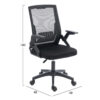ΚΑΡΕΚΛΑ ΓΡΑΦΕΙΟΥ ZENITH HM1225.01 PP & MESH ΥΦΑΣΜΑ--ΜΑΥΡΟ 60x60x92-100Υεκ