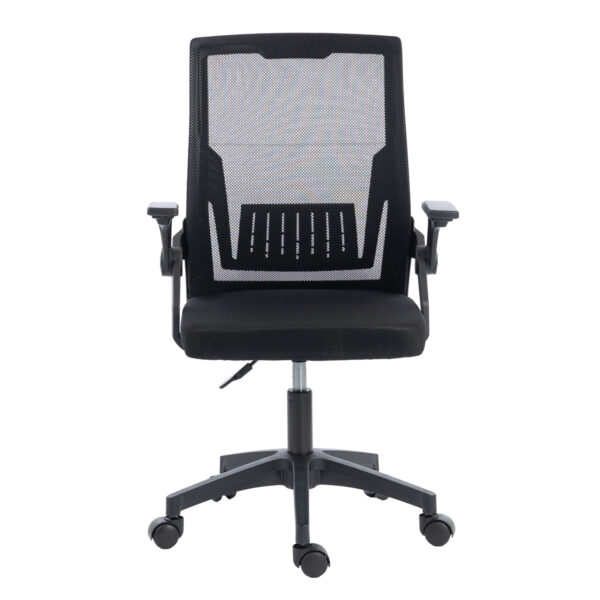 ΚΑΡΕΚΛΑ ΓΡΑΦΕΙΟΥ ZENITH HM1225.01 PP & MESH ΥΦΑΣΜΑ--ΜΑΥΡΟ 60x60x92-100Υεκ