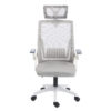 ΚΑΡΕΚΛΑ ΓΡΑΦΕΙΟΥ MATRON HM1226.02 ΛΕΥΚΟ PP--ΑΝΟΙΧΤΟ ΓΚΡΙ MESH 47x47x128Υεκ