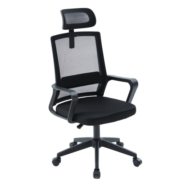 ΚΑΡΕΚΛΑ ΓΡΑΦΕΙΟΥ VELOCITY HM1229.01 ΜΑΥΡO MESH & PP 61x62x123Υεκ