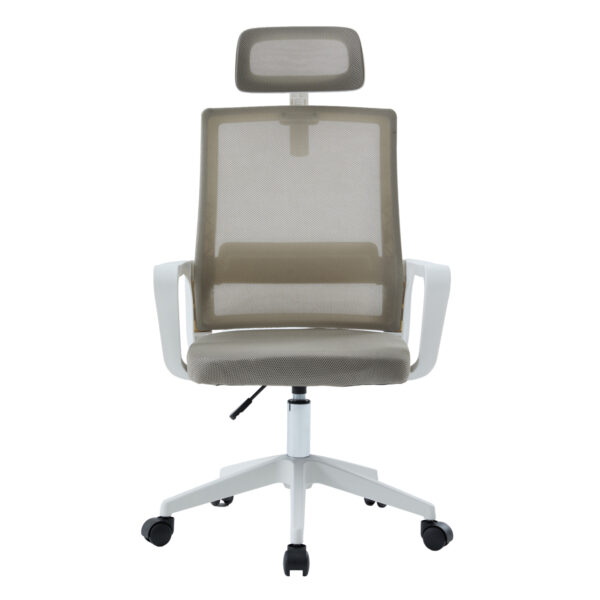 ΚΑΡΕΚΛΑ ΓΡΑΦΕΙΟΥ VELOCITY HM1229.02 ΛΕΥΚΟ PP--ΑΝΟΙΧΤΟ ΓΚΡΙ MESH 61x62x123Υεκ