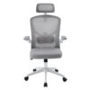 ΚΑΡΕΚΛΑ ΓΡΑΦΕΙΟΥ FLOATER HM1230.02 ΛΕΥΚΟ PP--ΑΝΟΙΧΤΟ ΓΚΡΙ MESH 62x62x106-116Υεκ