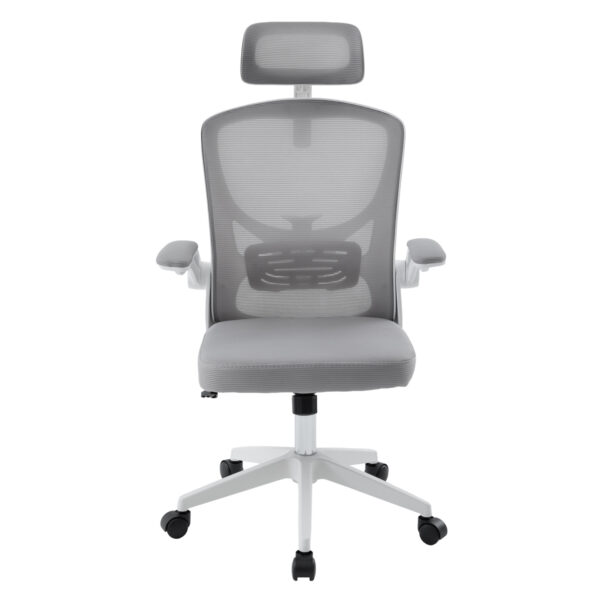 ΚΑΡΕΚΛΑ ΓΡΑΦΕΙΟΥ FLOATER HM1230.02 ΛΕΥΚΟ PP--ΑΝΟΙΧΤΟ ΓΚΡΙ MESH 62x62x106-116Υεκ