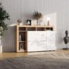 ΚΟΜΟΤΑ-ΜΠΟΥΦΕΣ ARGYLL 154 3K2F1V OP ΛΕΥΚΟ ΜΕ ARTISAN OAK ΧΡΩΜΑ 155x40x100εκ