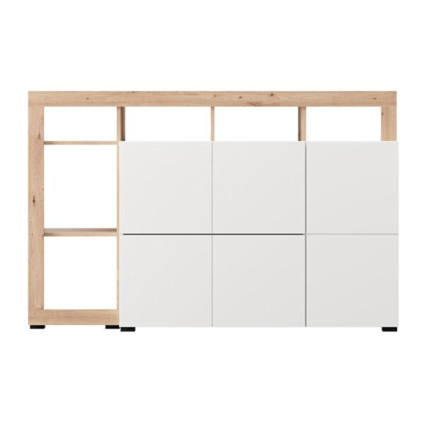 ΚΟΜΟΤΑ-ΜΠΟΥΦΕΣ ARGYLL 154 3K2F1V OP ΛΕΥΚΟ ΜΕ ARTISAN OAK ΧΡΩΜΑ 155x40x100εκ