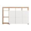 ΚΟΜΟΤΑ-ΜΠΟΥΦΕΣ ARGYLL 154 3K3V OP ΛΕΥΚΟ ΜΕ ARTISAN OAK ΧΡΩΜΑ 155x40x100εκ