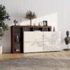ΚΟΜΟΤΑ-ΜΠΟΥΦΕΣ ARGYLL 192 4K2F2V OP CASHMERE ΜΕ DARK TAILOR OAK ΧΡΩΜΑ 193x40x100εκ