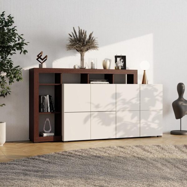 ΚΟΜΟΤΑ-ΜΠΟΥΦΕΣ ARGYLL 192 4K2F2V OP CASHMERE ΜΕ DARK TAILOR OAK ΧΡΩΜΑ 193x40x100εκ