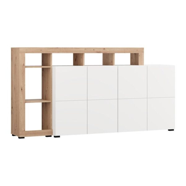 ΚΟΜΟΤΑ-ΜΠΟΥΦΕΣ ARGYLL 192 4K4V OP ΛΕΥΚΟ ΜΕ ARTISAN OAK ΧΡΩΜΑ 193x40x100εκ