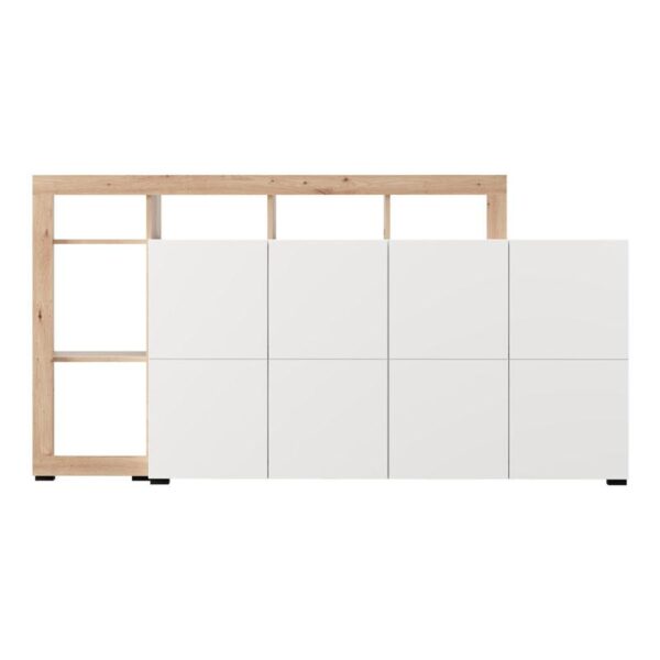 ΚΟΜΟΤΑ-ΜΠΟΥΦΕΣ ARGYLL 192 4K4V OP ΛΕΥΚΟ ΜΕ ARTISAN OAK ΧΡΩΜΑ 193x40x100εκ