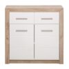 ΚΟΜΟΤΑ-ΜΠΟΥΦΕΣ Etna 2K2F Grey Oak-Λευκή Λάκα 93x35x90.5εκ