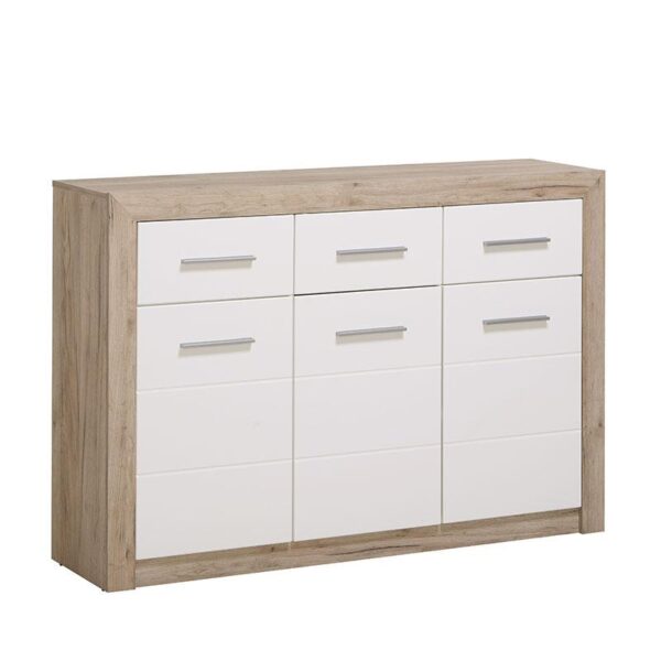 ΚΟΜΟΤΑ-ΜΠΟΥΦΕΣ Etna 3K3F Grey Oak - Λευκή Λάκκα 133x35x90.5εκ