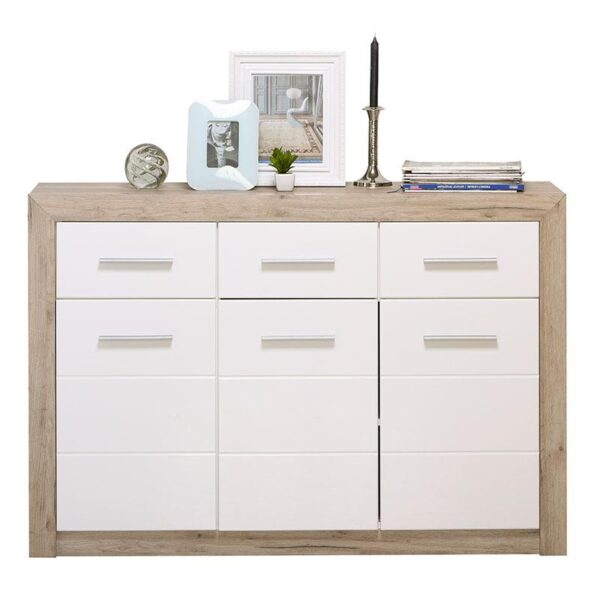 ΚΟΜΟΤΑ-ΜΠΟΥΦΕΣ Etna 3K3F Grey Oak - Λευκή Λάκκα 133x35x90.5εκ