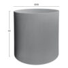 ΤΡΑΠΕΖΙ ΜΕΣΗΣ ΣΤΡΟΓΓΥΛΟ KYOKO HM6592.01 ΓΚΡΙ FIBER CEMENT Φ40x43Υεκ.