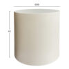 ΤΡΑΠΕΖΙ ΜΕΣΗΣ ΣΤΡΟΓΓΥΛΟ KYOKO HM6592.02 ΜΠΕΖ FIBER CEMENT Φ40x43Υεκ.