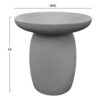 ΤΡΑΠΕΖΙ ΒΟΗΘΗΤΙΚΟ ΣΤΡΟΓΓΥΛΟ HIKARI HM6593.01 ΓΚΡΙ FIBER CEMENT Φ46x48Υεκ.