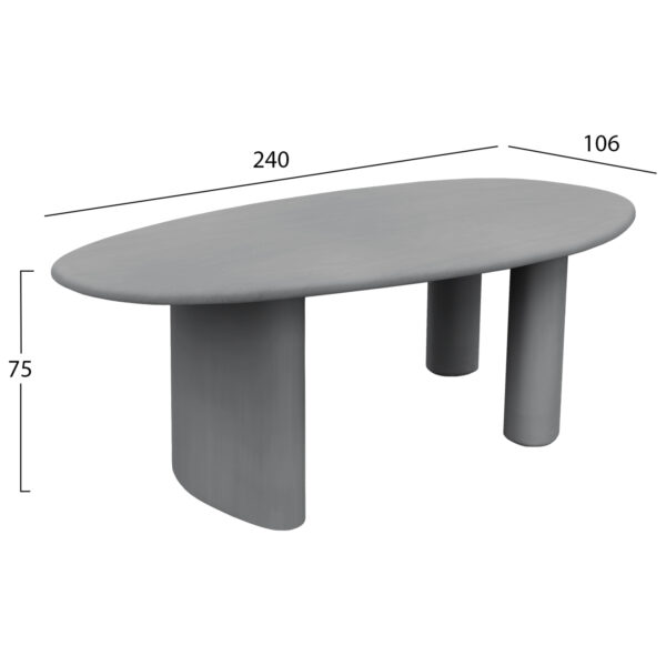 trapezi-trapezarias-obal-fb9659901-gkri-1.jpg ΤΡΑΠΕΖΙ ΤΡΑΠΕΖΑΡΙΑΣ ΟΒΑΛ VOLPE HM6599.01 ΓΚΡΙ FIBER CEMENT 240x100x75Υεκ
