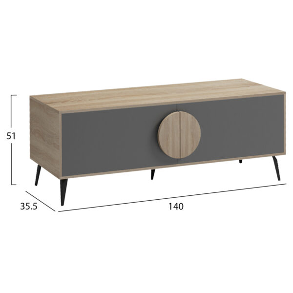 epiplo-tileorasis-fb91836913-melamini-so-1.jpg ΕΠΙΠΛΟ ΤΗΛΕΟΡΑΣΗΣ SAVORE HM18369.13 ΜΕΛΑΜΙΝΗ SONAMA/ΓΚΡΙ 140Χ35.5Χ51Υεκ.
