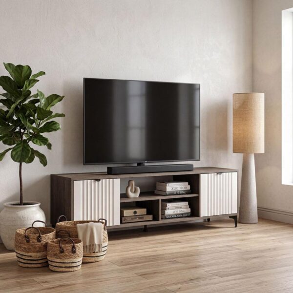 ΕΠΙΠΛΟ ΤΗΛΕΟΡΑΣΗΣ Fylliana Aura 183 2V TOBACCO ΜΕ CASHMERE ΧΡΩΜΑ 183x50x40εκ